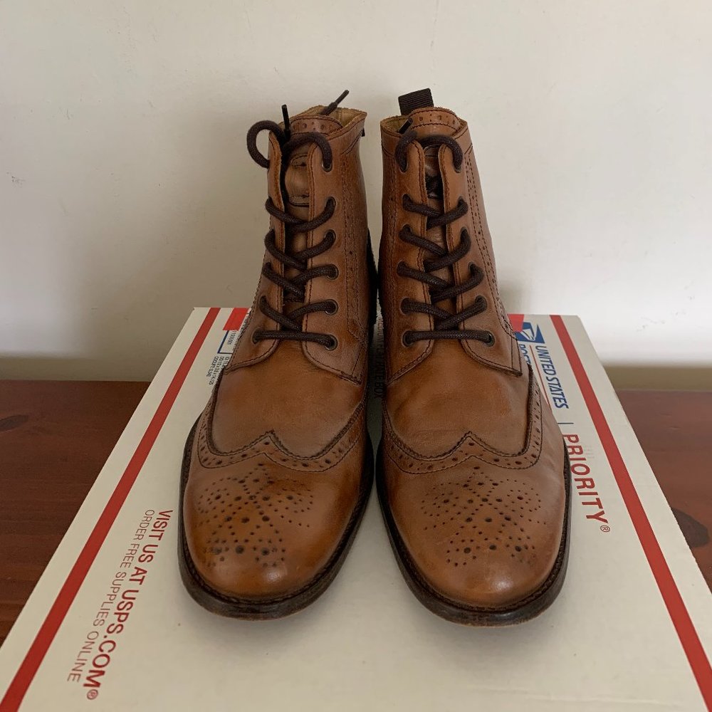Pre-owned H by Hudson Angus Brogue Boot Tan US 10